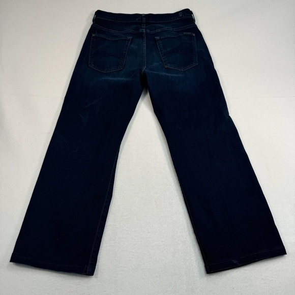 7 For All Mankind Relaxed Straight Leg Jeans Mens Size 33 Dark Blue Mid Rise - Picture 4 of 13